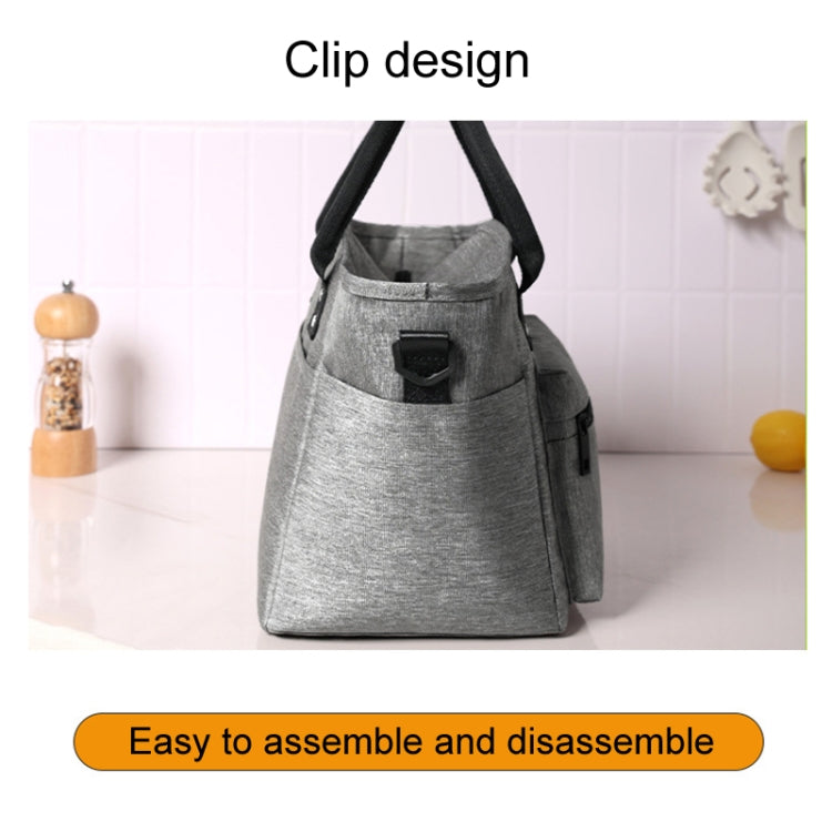 FRISCH Portable Handheld Insulated Lunch Pack Outdoor Picnic Thicked Bento Bag(Black)