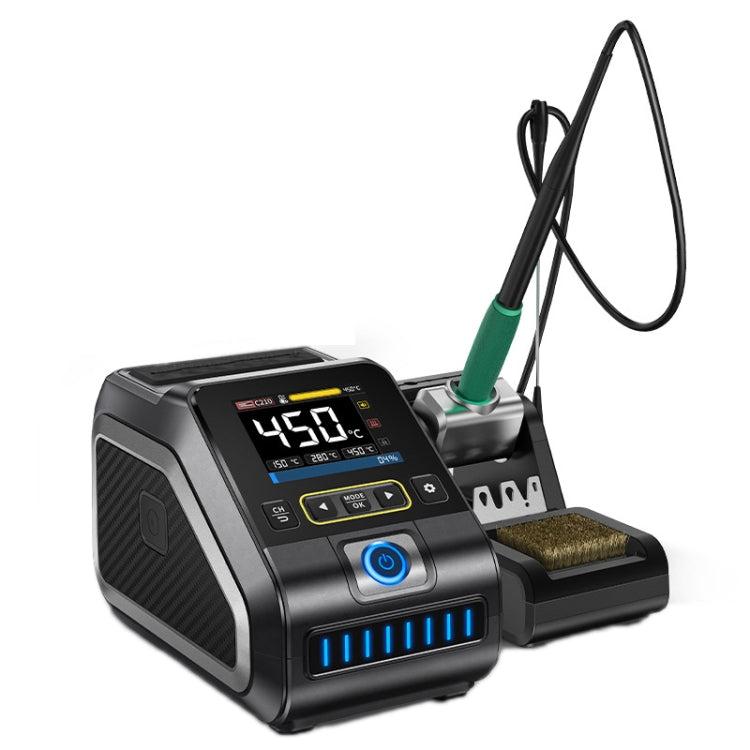 FNIRSI 200W Intelligent Constant Temperature Electric Soldering Iron Station, Set: US Plug F245 B Head