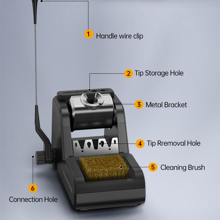 FNIRSI 200W Intelligent Constant Temperature Electric Soldering Iron Station, Set: EU Plug F210 K Head