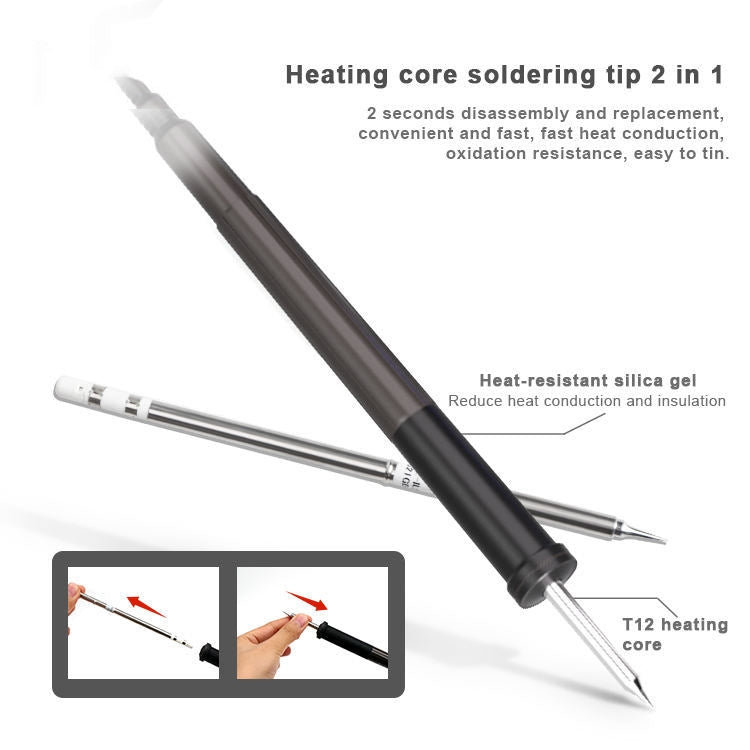 BAKU BA-898D+ T12 Solder Station Adjustable Temperature Electric Digital Soldering Iron For Phone Repair US Plug 110V