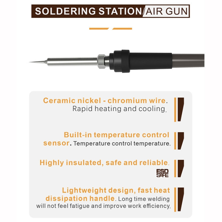 BAKU BA-898A+ 2-In-1 Soldering Station Hot Air Station Adjustable Temperature US Plug 110V