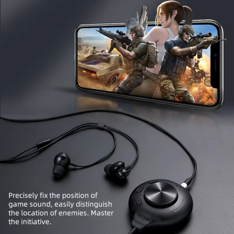 Bluedio LI PRO Cell Phone Wired In-Ear 3.5mm 7.1 Sound Card Gaming Computer Earphones(Black)