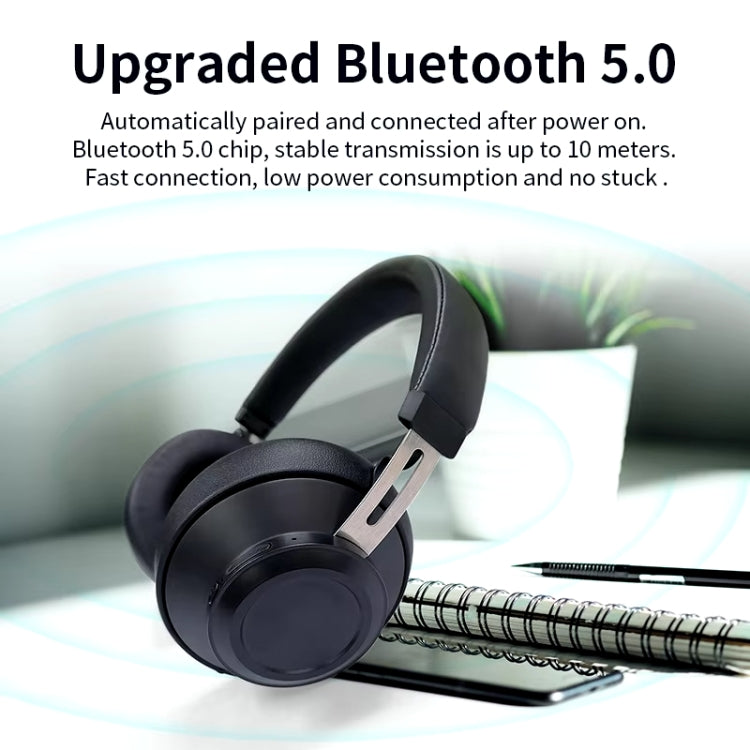 BT5 Bluetooth 5.0 Headband Headset(Black)