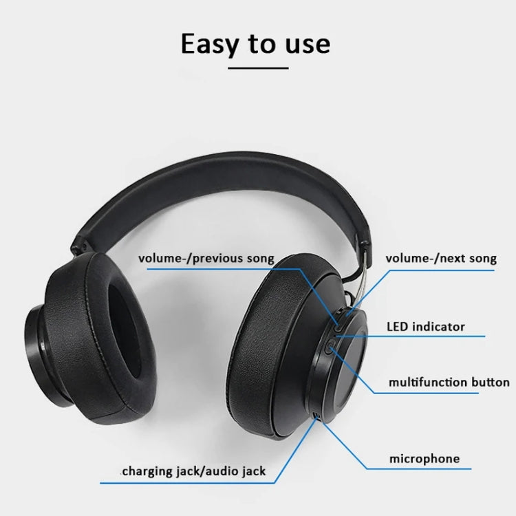 BT5 Bluetooth 5.0 Headband Headset(Black)