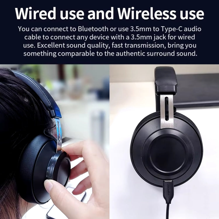 BT5 Bluetooth 5.0 Headband Headset(Black)