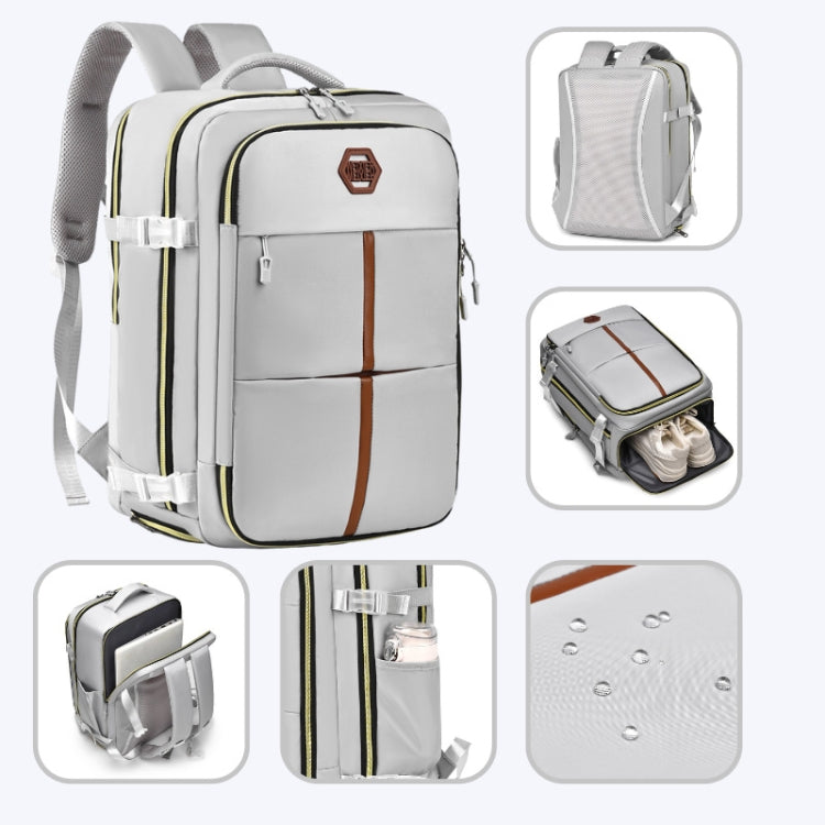 WEIXIER B717 Large Capacity Travel Shoulder Bag Simple Students Universal Schoolbag(Gray)