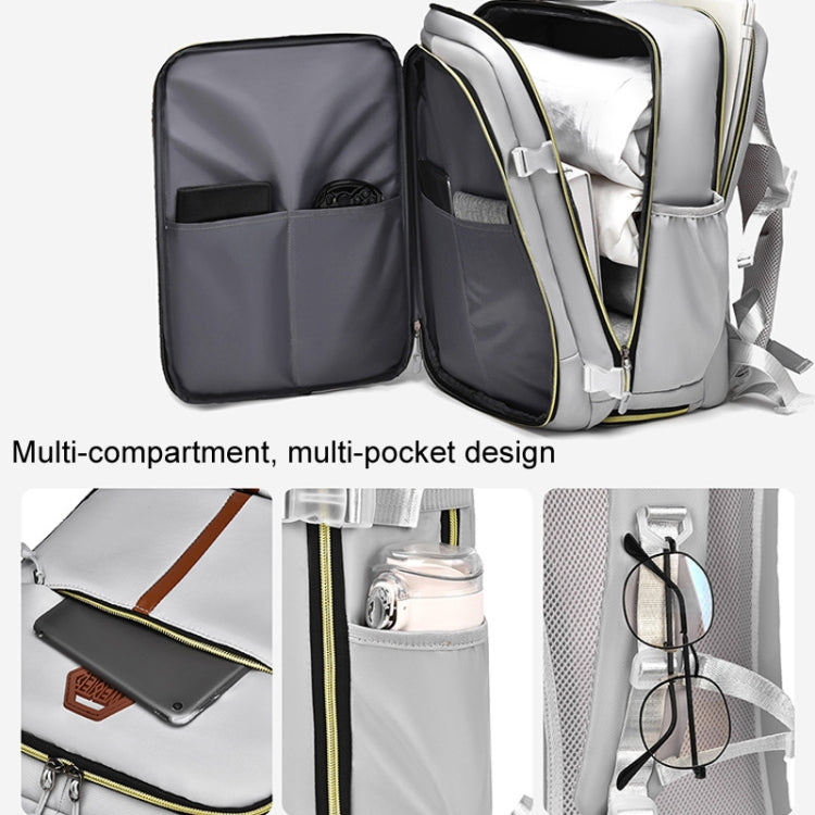 WEIXIER B717 Large Capacity Travel Shoulder Bag Simple Students Universal Schoolbag(Gray)