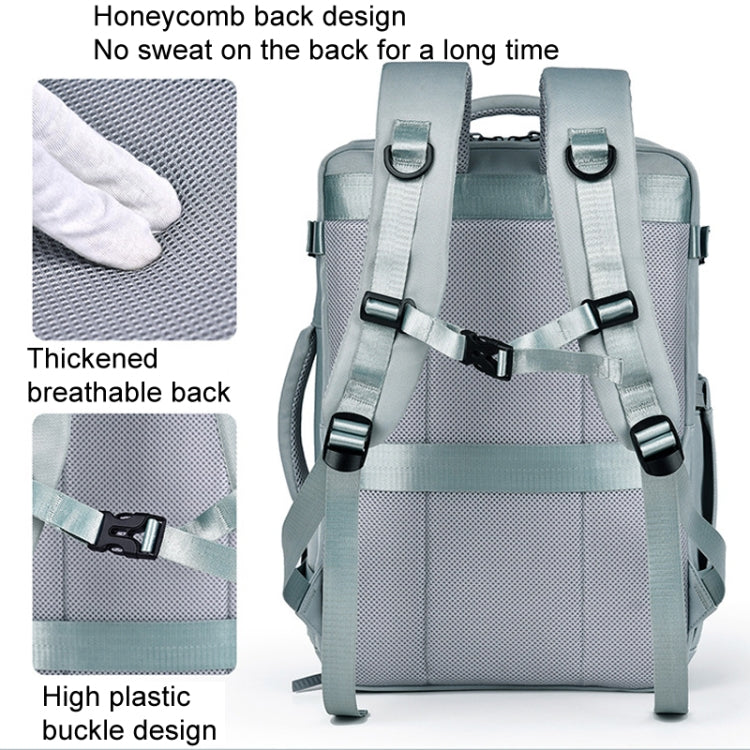 WEIXIER B722 Simple Style Large Capacity Travel Multifunctional Backpack(Light Blue)