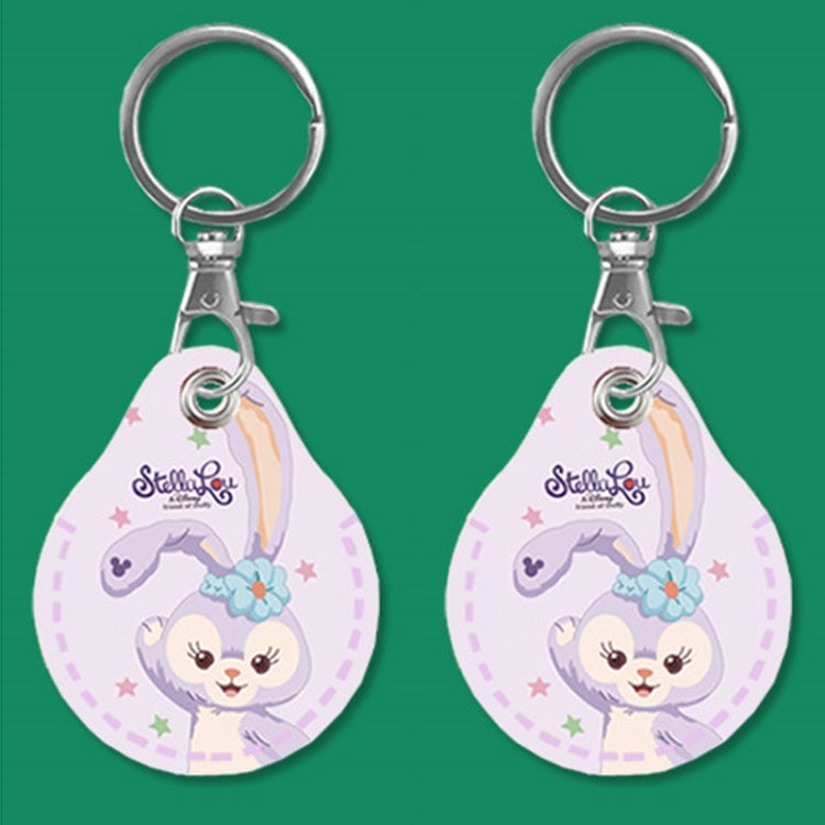 2pcs Cute Sensor Access Door Card Cover Keychain Elevator Water Drops Round Key Holder, Pinch Winnie the Pooh, Pinch Strawberry Bear, Purple Rabbit, Cookie Doraemon, Fortune Cat, Circus, Starry Bear, Starry Bunny, Rich Woman Red, Naughty Tiger, Fortune...