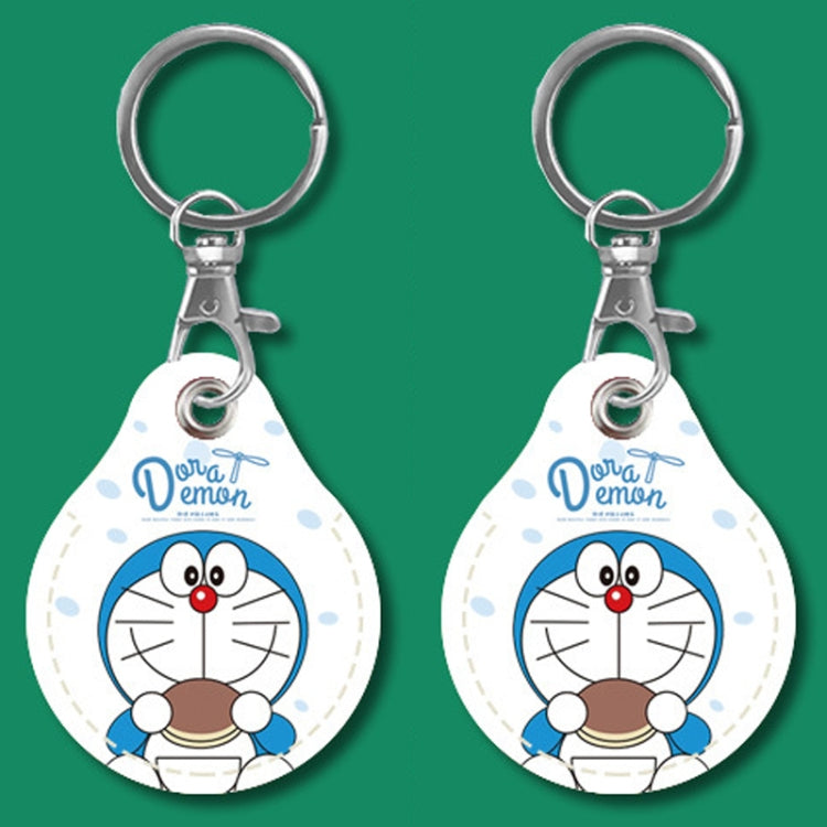 2pcs Cute Sensor Access Door Card Cover Keychain Elevator Water Drops Round Key Holder, Pinch Winnie the Pooh, Pinch Strawberry Bear, Purple Rabbit, Cookie Doraemon, Fortune Cat, Circus, Starry Bear, Starry Bunny, Rich Woman Red, Naughty Tiger, Fortune...