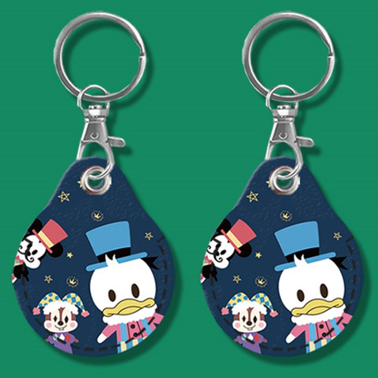 2pcs Cute Sensor Access Door Card Cover Keychain Elevator Water Drops Round Key Holder, Pinch Winnie the Pooh, Pinch Strawberry Bear, Purple Rabbit, Cookie Doraemon, Fortune Cat, Circus, Starry Bear, Starry Bunny, Rich Woman Red, Naughty Tiger, Fortune...