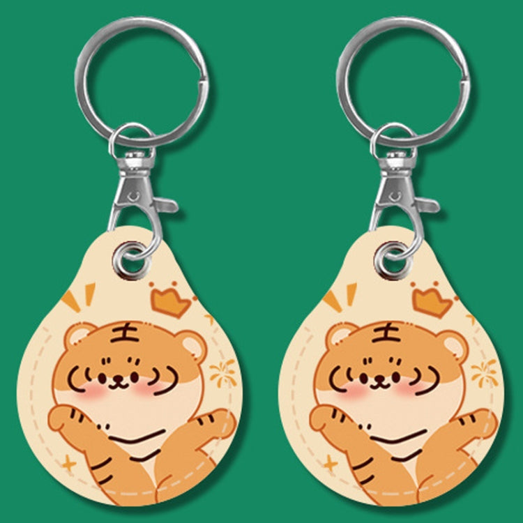 2pcs Cute Sensor Access Door Card Cover Keychain Elevator Water Drops Round Key Holder, Pinch Winnie the Pooh, Pinch Strawberry Bear, Purple Rabbit, Cookie Doraemon, Fortune Cat, Circus, Starry Bear, Starry Bunny, Rich Woman Red, Naughty Tiger, Fortune...