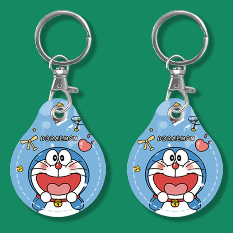 2pcs Cute Sensor Access Door Card Cover Keychain Elevator Water Drops Round Key Holder, Pinch Winnie the Pooh, Pinch Strawberry Bear, Purple Rabbit, Cookie Doraemon, Fortune Cat, Circus, Starry Bear, Starry Bunny, Rich Woman Red, Naughty Tiger, Fortune...