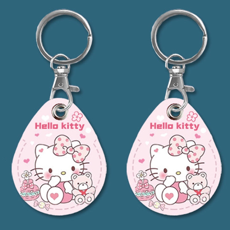 2pcs Cute Sensor Access Door Card Cover Keychain Elevator Water Drops Round Key Holder, Pinch Winnie the Pooh, Pinch Strawberry Bear, Purple Rabbit, Cookie Doraemon, Fortune Cat, Circus, Starry Bear, Starry Bunny, Rich Woman Red, Naughty Tiger, Fortune...