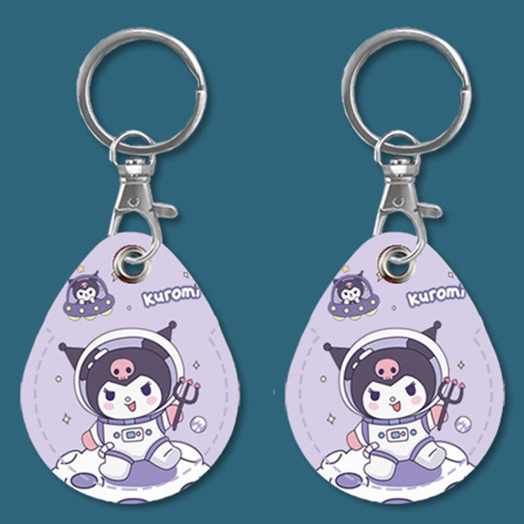 2pcs Cute Sensor Access Door Card Cover Keychain Elevator Water Drops Round Key Holder, Pinch Winnie the Pooh, Pinch Strawberry Bear, Purple Rabbit, Cookie Doraemon, Fortune Cat, Circus, Starry Bear, Starry Bunny, Rich Woman Red, Naughty Tiger, Fortune...