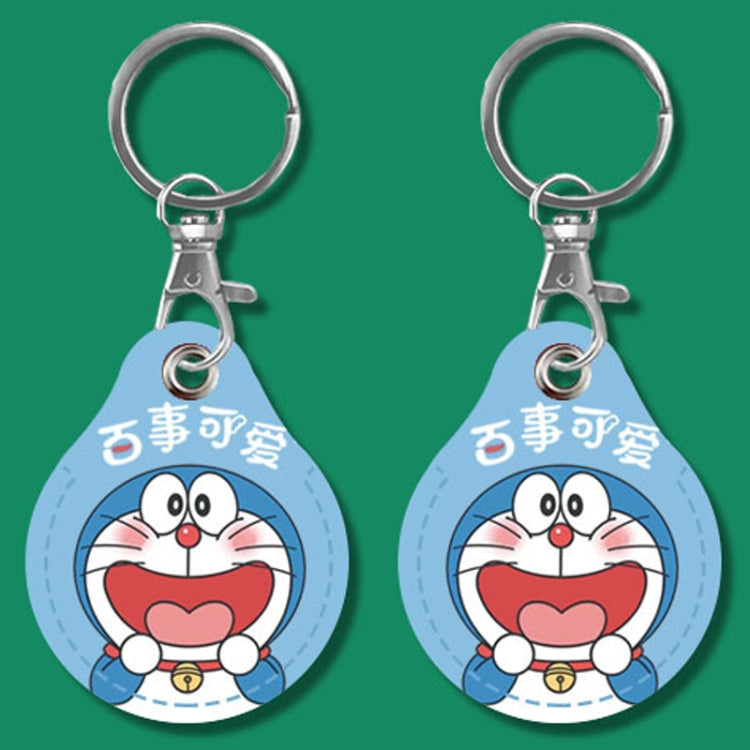 2pcs Cute Sensor Access Door Card Cover Keychain Elevator Water Drops Round Key Holder, Pinch Winnie the Pooh, Pinch Strawberry Bear, Purple Rabbit, Cookie Doraemon, Fortune Cat, Circus, Starry Bear, Starry Bunny, Rich Woman Red, Naughty Tiger, Fortune...