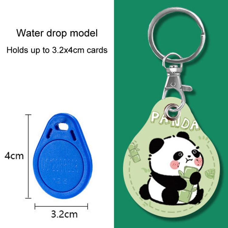 2pcs Cute Sensor Access Door Card Cover Keychain Elevator Water Drops Round Key Holder, Pinch Winnie the Pooh, Pinch Strawberry Bear, Purple Rabbit, Cookie Doraemon, Fortune Cat, Circus, Starry Bear, Starry Bunny, Rich Woman Red, Naughty Tiger, Fortune...
