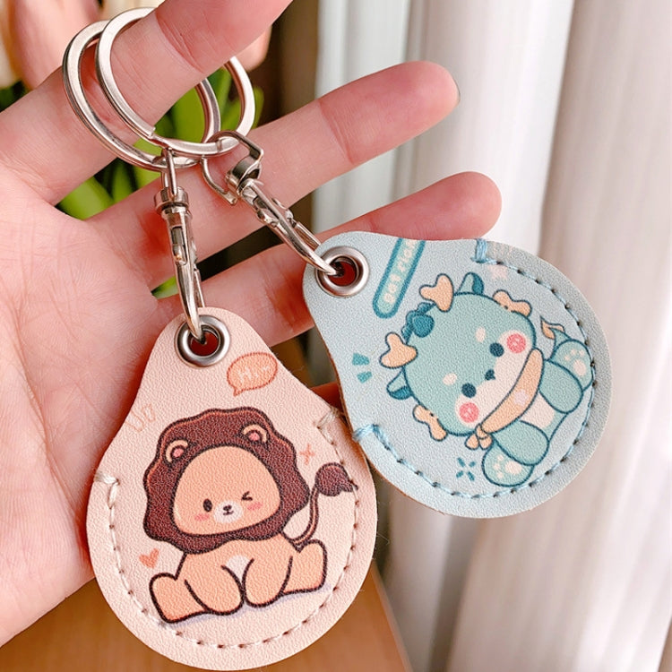 2pcs Cute Sensor Access Door Card Cover Keychain Elevator Water Drops Round Key Holder, Lovely Pacha