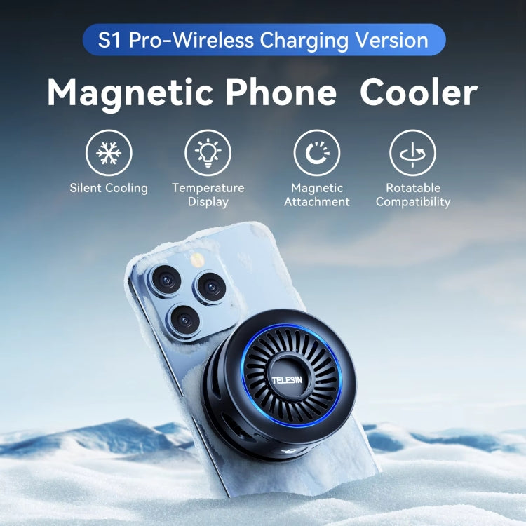 TELESIN Magnetic Phone Cooler Radiator For Live Streaming, Spec: Without Wireless Charging