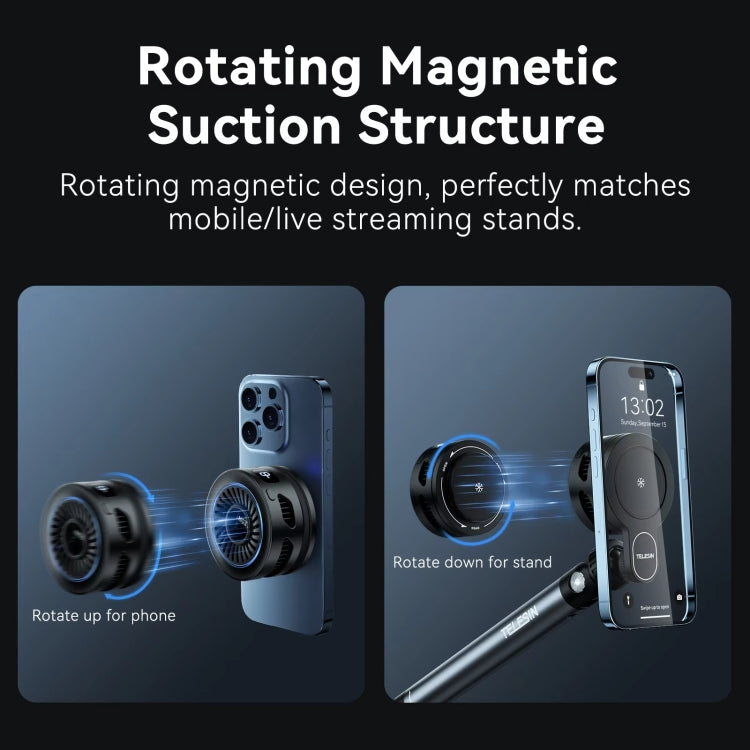 TELESIN Magnetic Phone Cooler Radiator For Live Streaming, Spec: With Wireless Charging