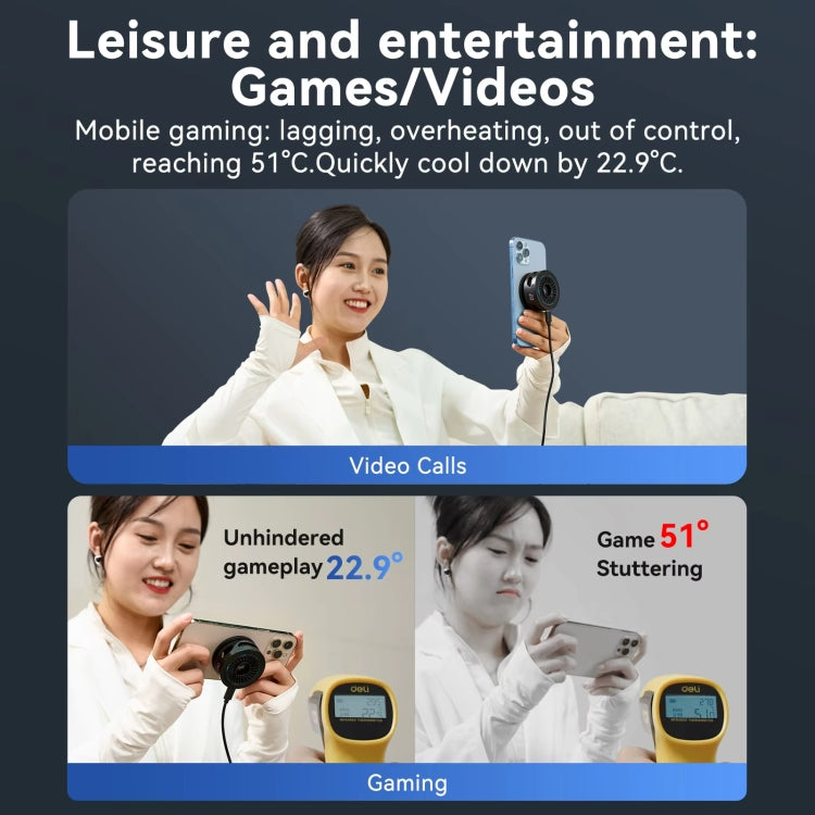 TELESIN Magnetic Phone Cooler Radiator For Live Streaming, Spec: Without Wireless Charging