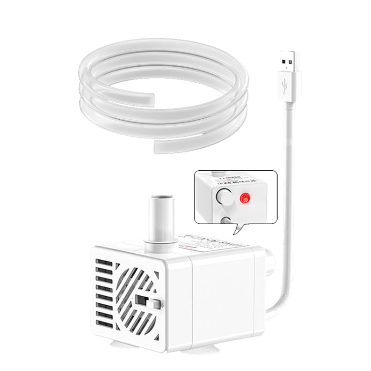 Innovator Group USB Pet Water Dispenser Pump 5V Mute Micro Brushless DC Water Pump No Water Power Off+1m Pipe