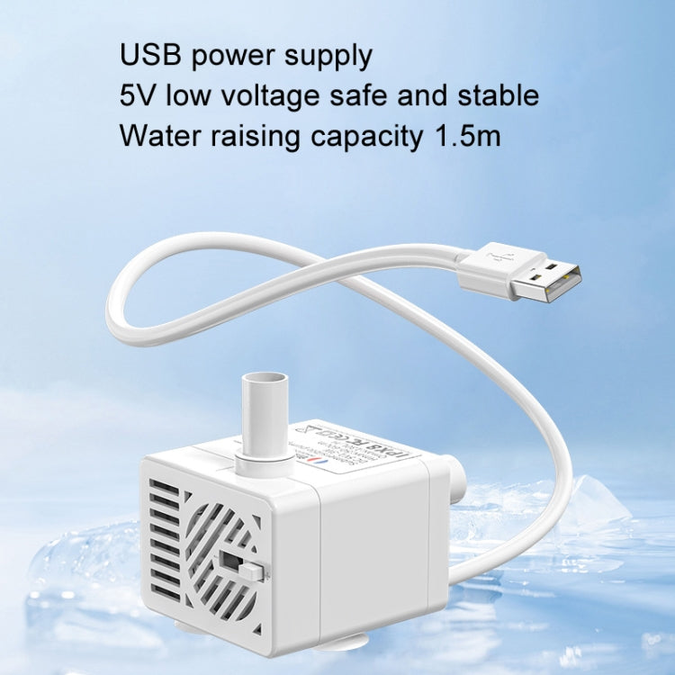 Innovator Group USB Pet Water Dispenser Pump 5V Mute Micro Brushless DC Water Pump No Water Power Off+1m Pipe