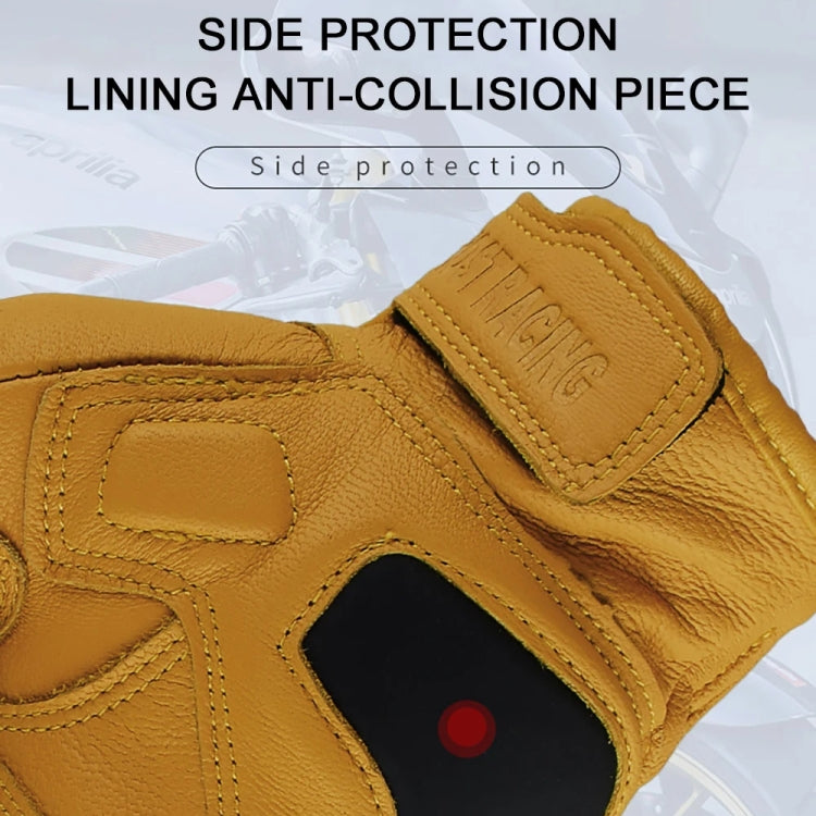 GHOST RACING Motorcycle Riding Anti-fall Warm Breathable Full-finger Gloves, Size: L(Without Hole)