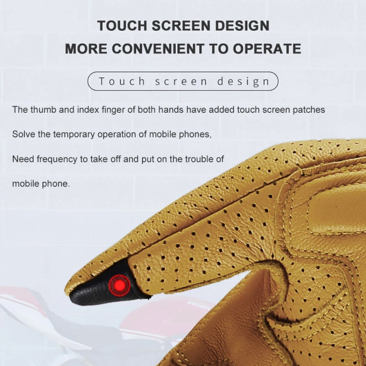 GHOST RACING Motorcycle Riding Anti-fall Warm Breathable Full-finger Gloves, Size: L(Without Hole)