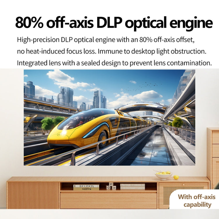 TOUMEI S8 1080P/4K DLP Android 11.OS Wifi 3D Wireless Projector UK Plug