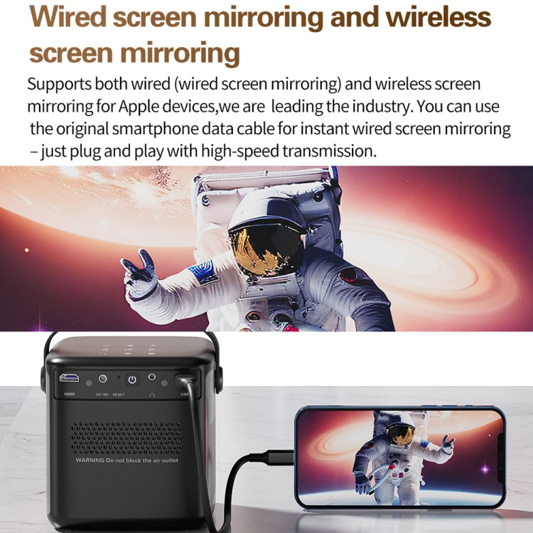 TOUMEI S8 1080P/4K DLP Android 11.OS Wifi 3D Wireless Projector UK Plug