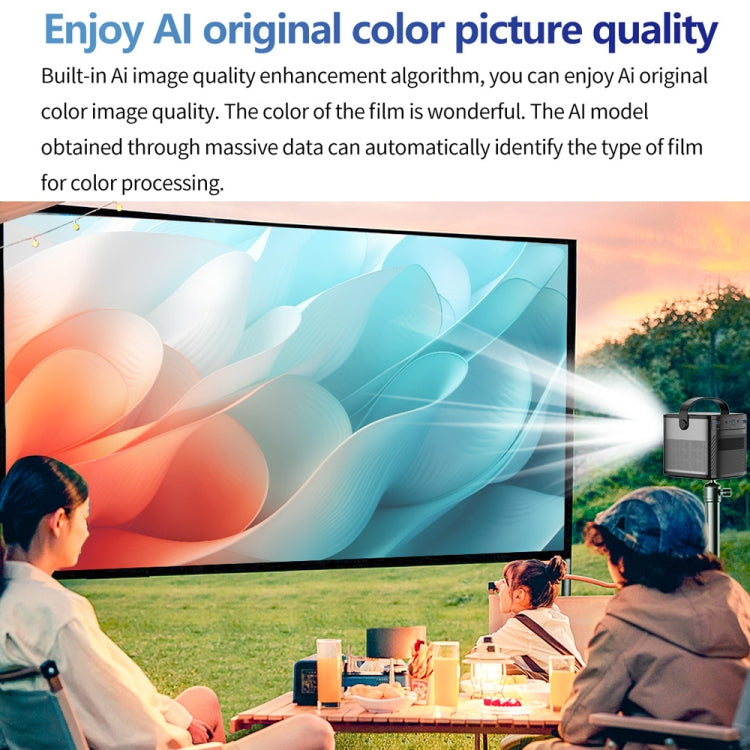 TOUMEI S8 1080P/4K DLP Android 11.OS Wifi 3D Wireless Projector UK Plug