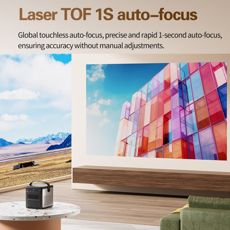 TOUMEI S8 1080P/4K DLP Android 11.OS Wifi 3D Wireless Projector EU Plug