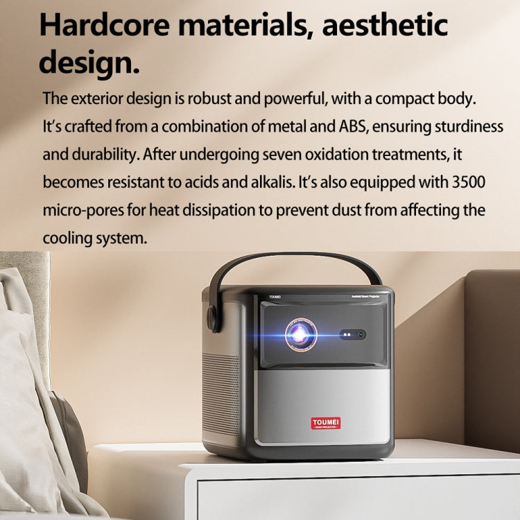 TOUMEI S8 1080P/4K DLP Android 11.OS Wifi 3D Wireless Projector UK Plug