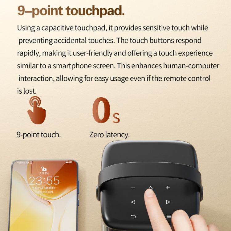 TOUMEI S8 1080P/4K DLP Android 11.OS Wifi 3D Wireless Projector UK Plug