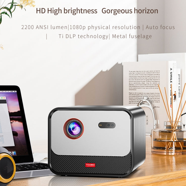 TOUMEI X5 Home Theater DLP Projector HD High Bright 1080P Projector US Plug(Gray)