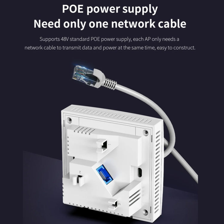 COMFAST CF-E591AX 1500Mbps Dual-Band WiFi6 In-Wall AP Supports 48V POE Power Supply