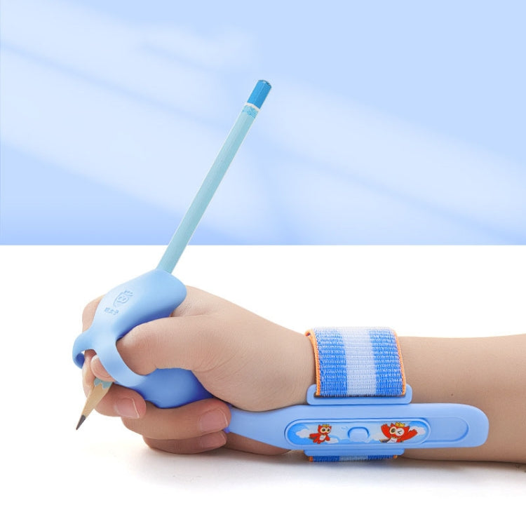 Maotaizi M8125 Cartoon Student Anti-wrist Hook Pen Holding Corrector Set Writing Posture Fixer(Blue)