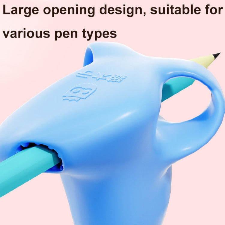 Maotaizi M8125 Cartoon Student Anti-wrist Hook Pen Holding Corrector Set Writing Posture Fixer(Blue)