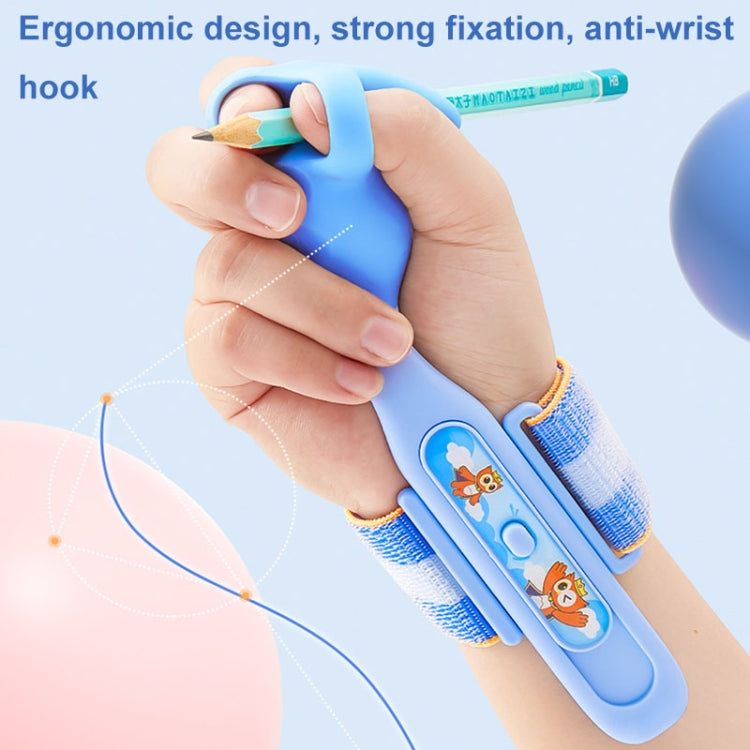 Maotaizi M8125 Cartoon Student Anti-wrist Hook Pen Holding Corrector Set Writing Posture Fixer(Blue)