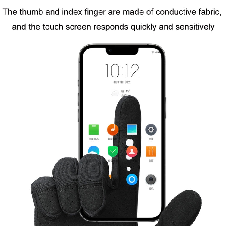 WEST BIKING Cycling Anti-slip Breathable Touch Screen Gloves, Size: M(Black)