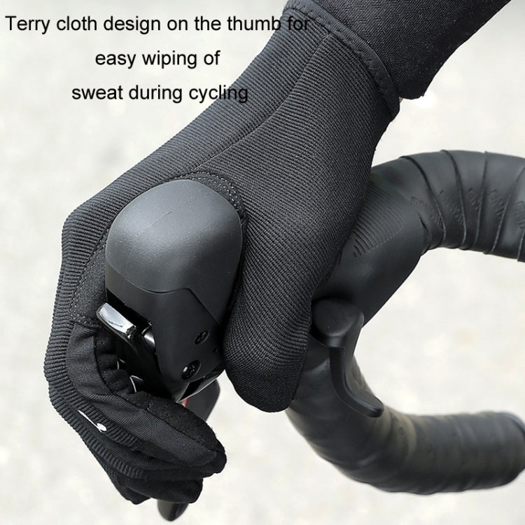 WEST BIKING Cycling Anti-slip Breathable Touch Screen Gloves, Size: M(Black)
