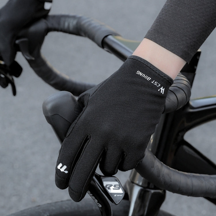 WEST BIKING Cycling Anti-slip Breathable Touch Screen Gloves, Size: XL(Black)