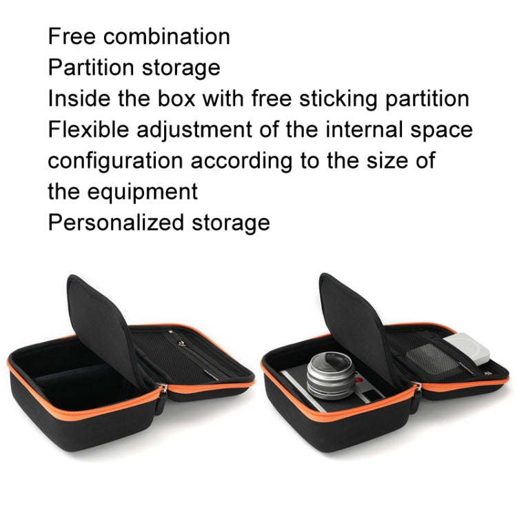 Cwatcun D156 Large Portable Storage Bag Small Microslice Hard Shell Camera Bag(Black)