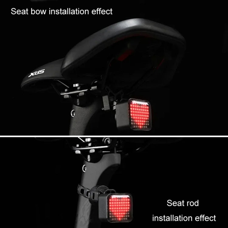 ESLNF Bicycle Tail Light Mountain Bike Smart Brake Sensor Auto Switch Waterproof Warning Lamp(Cushion Mount)