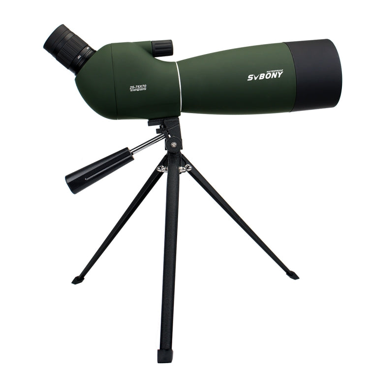SVBONY SV28 25-75x70 HD Birding Scope With Tripod, Style: 15mm Eyepiece Green Film
