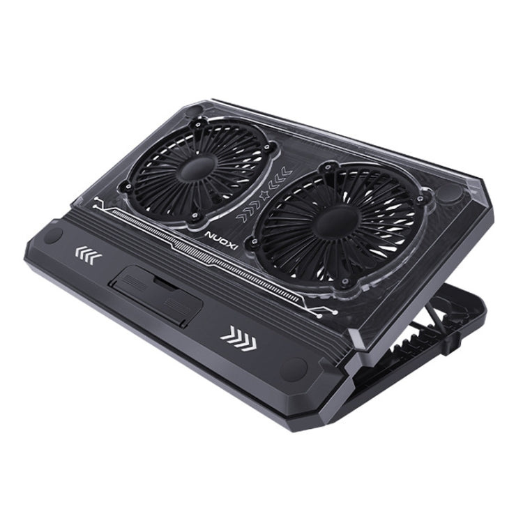 NUOXI C300 Dual-fans RGB Light Adjustable Laptop Radiator Lifting and Folding Cooling Stand(Black)