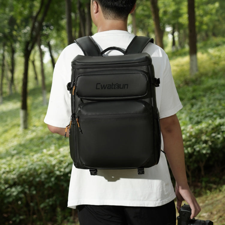 Cwatcun D141 Shoulder Drone Bag Large Capacity Multifunctional Waterproof Photography SLR Camera Bag(Black Extra Large)