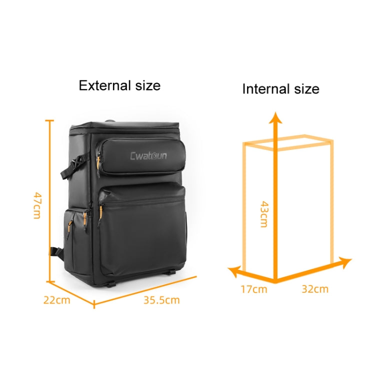 Cwatcun D141 Shoulder Drone Bag Large Capacity Multifunctional Waterproof Photography SLR Camera Bag(Black Extra Large)
