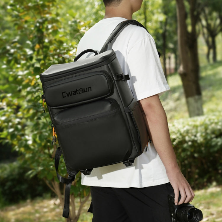 Cwatcun D141 Shoulder Drone Bag Large Capacity Multifunctional Waterproof Photography SLR Camera Bag(Black Extra Large)